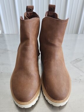 Men's Brown Chukka Zip-Back Leather Boots
